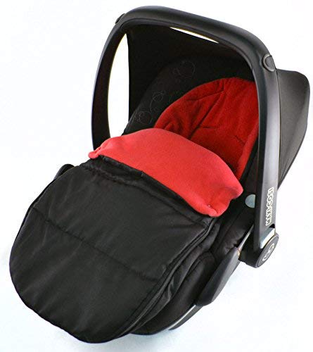 Car Seat Footmuff/Cosy Toes Compatible with ABC Design Cobra Risus - Fire Red