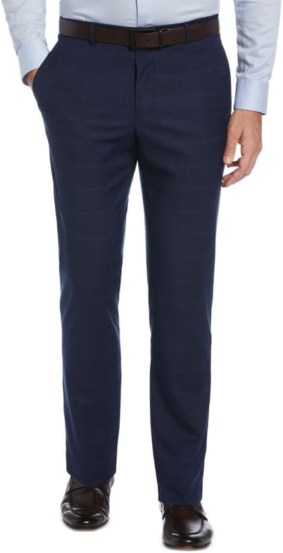 perry ellis linen blend dress pants Perry Ellis Men's Slim Fit Linen Blend Drawstring Pants - Gray