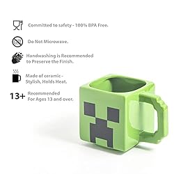 Zak Designs Minecraft Mug Unique 3D Sculpted
