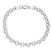 Solid 925 Sterling Silver 6mm Rolo Cable Link Italian Crafted Chain + Microfiber Jewelry Polishing Cloth