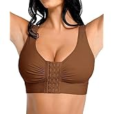 FeelinGirl Post Surgery Compression Bra for Women's Front Closure Bra with Adjustable Straps Wirefree