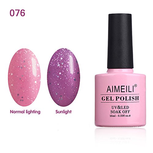 AIMEILI Soak Off UV LED Sun Play Collection Light Color Changing Gel Nail Polish - Drowned in Romance (076) 10ml AIMEILI Soak Off UV LED Sun Play Collection Light Color Changing Gel Nail Polish - Drowned in Romance (076) 10ml