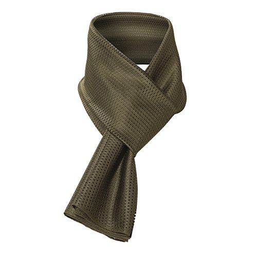 TACVASEN Army Tactical Mesh Anti-mosquito Scarf Wrap Army Green