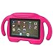 Fire 7 2015 Case,Fire 7 Case 2017,SNOW WI Kids Case Shockproof Light Weight Drop Protection Children EVA Case Cover for Amazon Fire 7 Tablet (5th Generation 2015 / 7th Generation 2017) (Smile Pink)