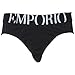 Emporio Armani Men's Classic Eagle Stretch Cotton Brief, Black, Medium