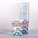 Slush Puppie 20-Piece Paper Cups and Straws Plastic, White/Blue, 25 x 8.5 x 9 cm