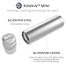 Wireless Headphone, Rowkin Mini Bluetooth 4.1 Sport In-Ear Earbud Headset with Noise Cancelling Mic and Portable Charging Case. Smallest Cordless Hand-free Earphone for Music and Calls (Silver)