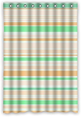 120 cm x 183 cm (48 "x 72") Bathroom Shower Curtain, Retro Striped Pattern Fashion No Irritating Smell Polyester Fabric Shower Curtain
