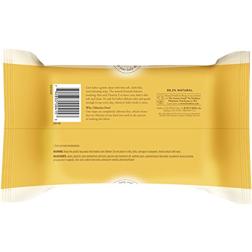 Burt's Bees Baby Chlorine-Free Wipes, 72 Count (Pack of 6)
