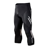 Eco-daily Men's 4D Padded 3/4 Cycling Compression Tights & Long Bike Bicycle Pants Tights, Classic Black Design, Breathable & Moisture Wicking