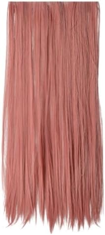 Vani® Muti Color One Piece Colorful Hair Extensions Straight Party Bar (Smokey Pink)
