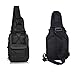 REDGO Men's Tactical Shoulder Chest Bag Military Backpack Triangular Crossbody Oxford Crossed Bag for Camping Hiking, Black