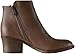 Reneeze Women's Pama-02 Two-tone Metallic Zipper Chunky Heel Ankle Boot (8 B(M) US, Khaki)