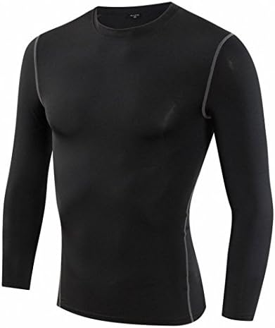 Compression Men's Long Sleeve Top - Base Layer Shirt - Advanced Compression &amp; Muscle Recovery For Running, Training &amp; Athletics