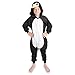 Emolly Fashion Kids Animal Penguin Pajama Onesie - Soft and Comfortable with Pockets (10, Blk)
