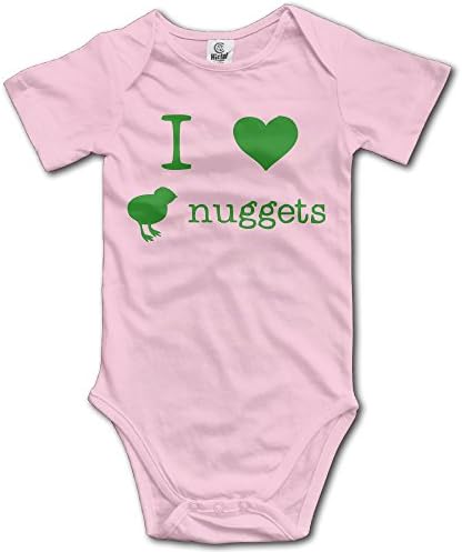 I Love Chicken Nuggets Funny Baby Onesie Cute Cartoon Screen-Print Classic Baby Bodysuit Onesies