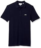 Lacoste Men's Short Sleeve Classic Pique Slim Fit Polo Shirt, Navy Blue, 4