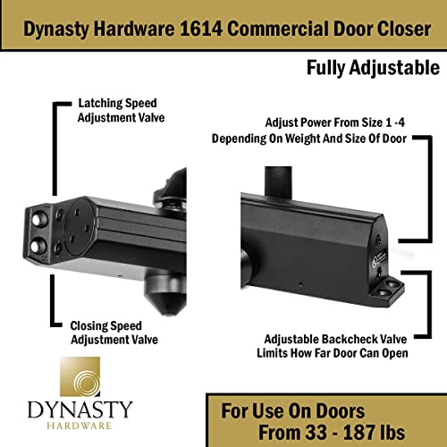 Dynasty Door Closer Adjustable Spring Size 14 Hydraulic Automatic Door