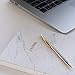Cambond Ballpoint Pens, Silver Guest Pen Stainless Steel Pens for Guest Book Uniform Christmas Gift - Black Ink (1.0mm Medium Point), 3 Pens with 3 Extra Refills (Silver) - CP0104