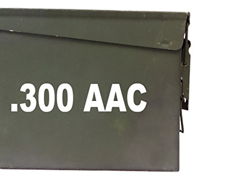 FGD 300 AAC Ammo Box Decal Sticker Label Set Two 8"x1.5 One 4"x0.75" (Labels Only Ammo Can NOT Included)