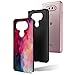 Townshop LG V20 Case, Hard Rubber Impact Dual Layer Shockproof Silicone Bumper Case for LG V20 - Paint Clouds