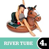BigMouth Inc Buckin' Bronco Horse River Tube, Giant Inflatable River Tube with Rope, Funny Float