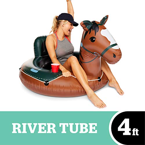 BigMouth Inc Buckin' Bronco Horse River Tube, Giant Inflatable River Tube with Rope, Funny Float