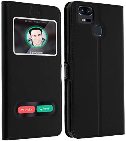 Jeija Double Window Flip Cover Case Asus Zenfone 3 Zoom ZE553KL Two Front Windows