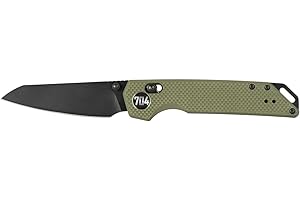 704 Gear Hornet EDC Folding Pocket Knife with Crossbar Lock | 3.17" Reverse Tanto Blade, D2 Steel, G10 Handle, Reversible Pocket Clip | Olive Drab Green