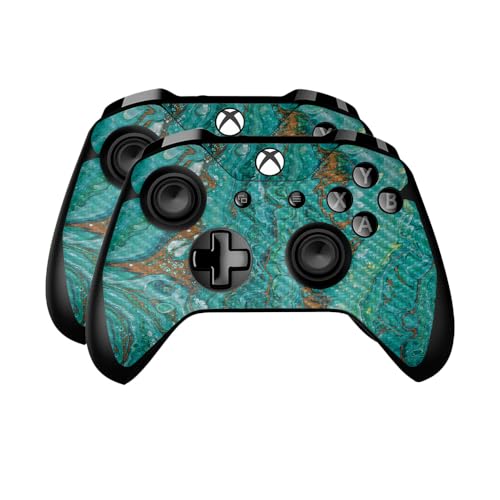 Carbon Fiber Skin Compatible with Microsoft Xbox One Controller (2 Pack) - Turq…