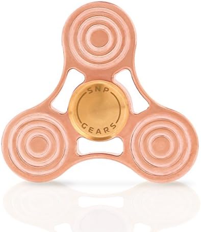 SNP GEARS Copper metal fidget spinner - EDC Focus Toys With High Speed Bearing Fingertip EDC for kids &amp; Adult Best For Stress Relief Boredom ADD ADHD Anti-Anxiety Autism