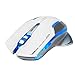 E-3LUE EMS601WHAA-NF Mazer II 2500 DPI Blue LED 2.4GHz Optical Portable Mobile Wireless Gaming Mouse Mice for Notebook, PC, Mac, Laptop, Computer, MacBook, White