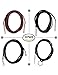 Mudder 4 Pieces Long Chain Black Velvet PU Leather Choker Necklace Stretch Tattoo Tassel Necklaces Set