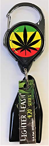 Original L420 Series Hemp Leaf Lighter Leash, Premium Retractable Clip, 2ct, Leash7