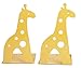 Cute Cartoon Giraffe Shape Nonskid Metal Bookends for Kids Gift Decoration(Yellow)