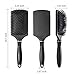 FIXBODY Paddle Hair Brush with Soft Cushion, Detangling & Smoothing Hiarbrush for Men, Women and Kids, Detangler for All Hair Types - Black Matte