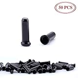 YESON Anodic Oxidation Multicolour Alloy bike cable end caps Road Mountain bicycle cable ends bicycle Derailleur Shifter Housing Brake cable crimps（50pcs