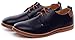 DADAWEN Men's Modern Classic Lace Up Leather Dress Oxfords Shoes Black US Size 12