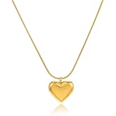 Vivid Echo 18k Gold Plated Heart Pendant Necklace for Women, Elegant Dainty Jewelry with Gift Box, Gift for Parties and Special Occasions