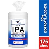 70% Isopropyl Alcohol Wipes (70/30 IPA Wipes) 1 Canister of 175 Pre-Saturated Wipes