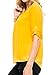 KLKD Women's Basic Chiffon 3/4 Sleeve Roll Up Blouse