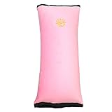 Mocase Soft Strap Cover Children Baby Headrest Neck Support Pillow Shoulder Pad for Car Safety Seatbelt (Pink)