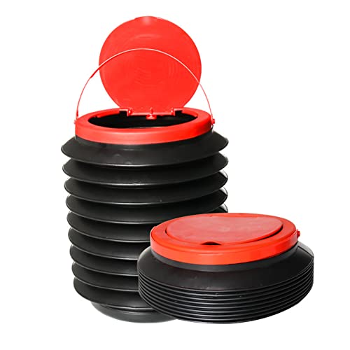 Photo 1 of HOLITIN Collapsible Car Trash Can with Lid, 4L Capacity, Multifunctional Folding Bucket, Creative Storage Box, ABS Material, Vehicle Organizer 2pcs