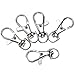 GREEN FABWOOD 5pcs 5/16 Inch Swivel Trigger Snap Hooks Silver-Used for Key Chains, Small Dog Leashes, Hanging Crafts or Decorations, Beading Projects and More