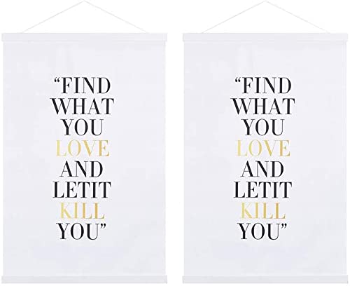 Benjia b2 Poster Frame Frames 50x70, Magnetic Light Wood Wooden Poster Hangers Hanger Hanging Kit for Canvas Artwork Art Print (2 Packs,50cm / 19.7",White) — image 1