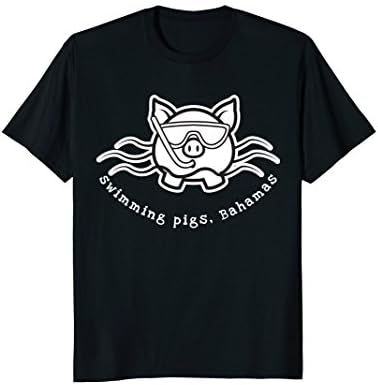 Bahamas Swimming PigsBahamas Swimming Pig with Mask and Snorkel T-Shirt