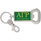 Sorority Shop Alpha Gamma Rho Fraternity Keychain - Flat Bottle Opener with Greek Letters and Fraternity Name in Official Colors, Alpha Gamma Rho Keyring