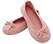 HomeTop Women's Elegant Cashmere Knitted Memory Foam Indoor Ballerina House Slippers / Shoes