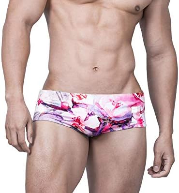 Amazon Sat Night Jp メンズ ビキニブリーフ型 ボクサーブリーフ型 スイムウェア 男性 水着 個性的 セクシー 梅 花 Flower 沖縄風 海 フィット ローライズ 水着 通販