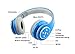 Mokata Kids Headphone Bluetooth Wireless Over Ear Foldable Headset with AUX 3.5mm Jack Cord SD Card Slot, Built-in Mic Microphone for Boys Girls Cell Phones TV PC Game Equipment B06 Blue